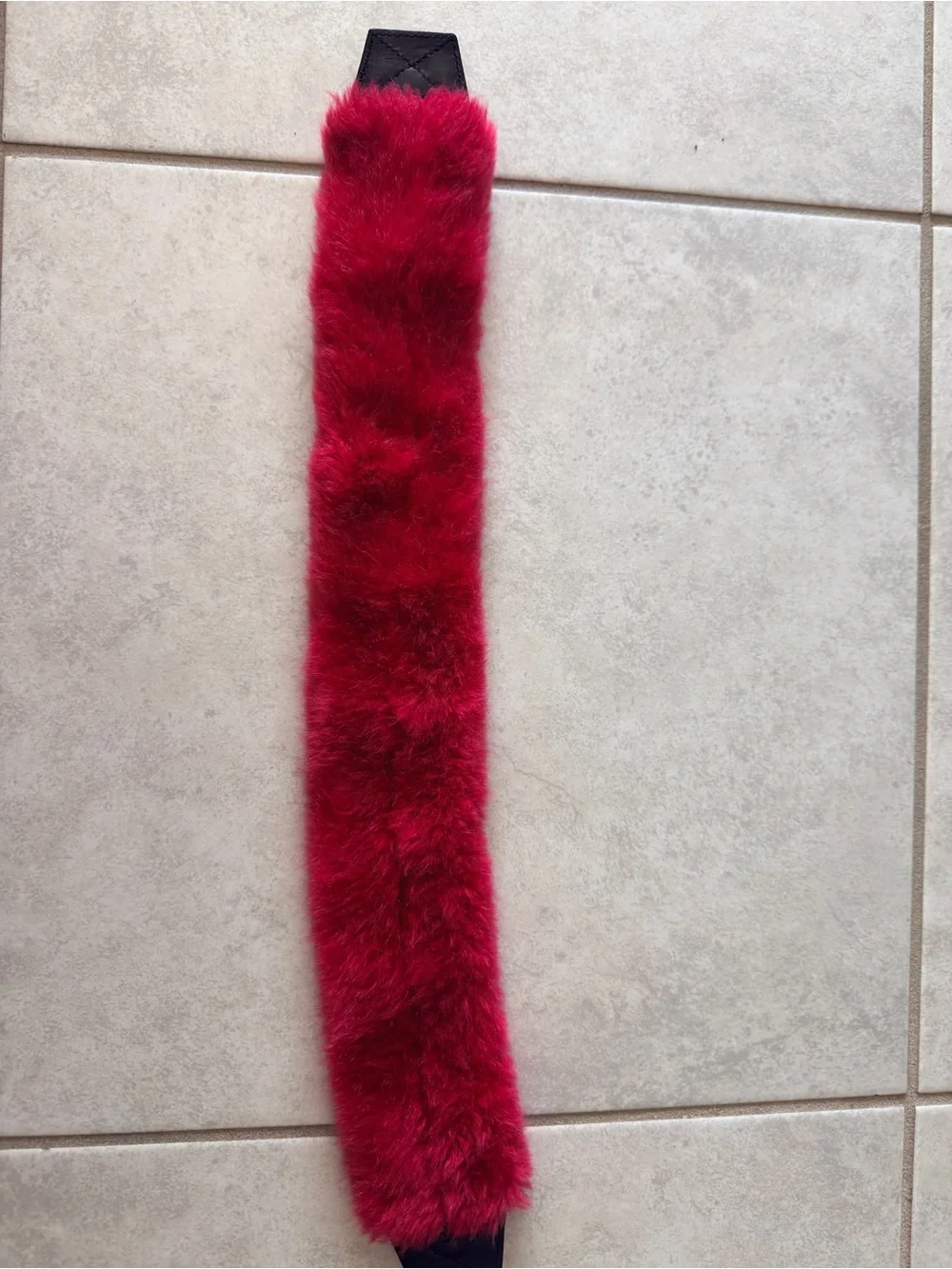 Givenchy Hot Pink/Red  Faux Fur Purse Strap Cover
